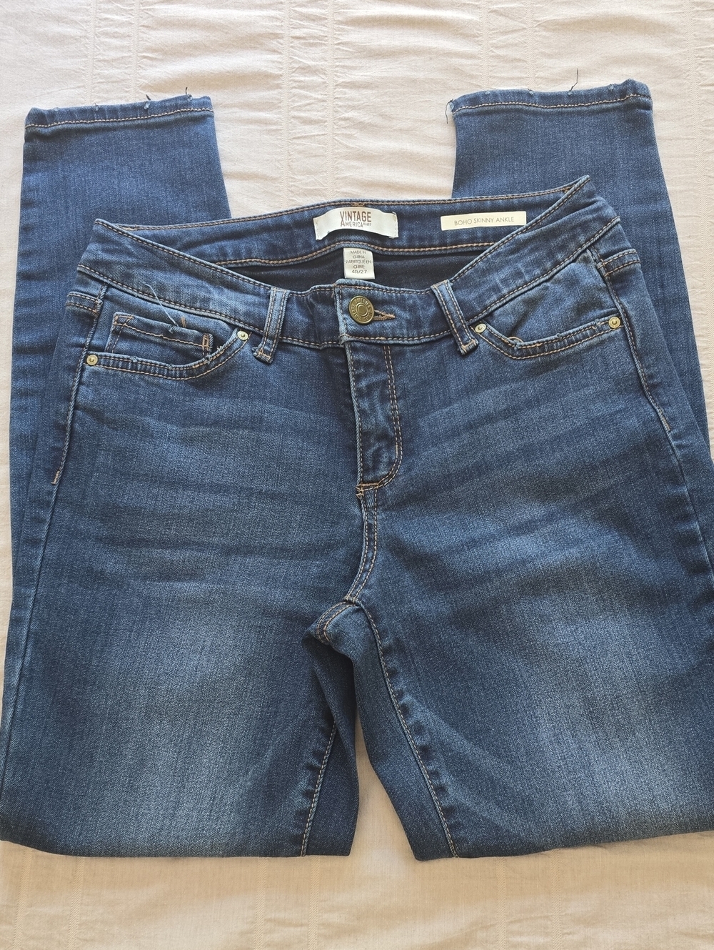 Vintage America Blues "Boho Skinny" Ankle Jeans Women Size 4R / 27